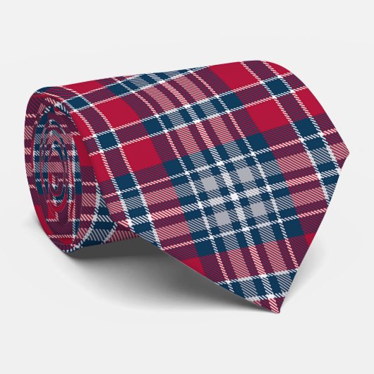 Red Silver en Blue Pset Stropdas (Opgerold)