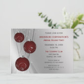 Red Silver Festive Corporate-feestdag Kaart (Staand voorkant)