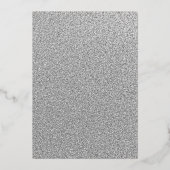 Red Silver Festive Foliage kerstparty Folie Uitnodiging (Achterkant)