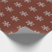 Red Silver Glitter Snowflakes Cadeaupapier (Hoek)