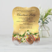 Red Silver Gold Holly Baubles kerst Kaart (Staand voorkant)