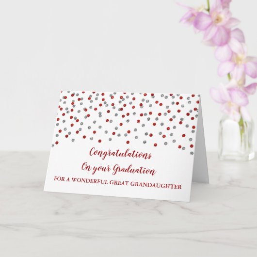 Red Silver Grote kleindochter Afstuderen Kaart (Orchidee)