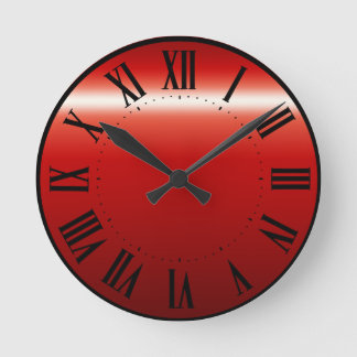 Red Silver-klok voor vliegtuigwanden Ronde Klok
