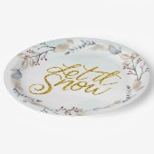 Red, Silver Merry-kerstkranen Papieren Bordje (Gekanteld)