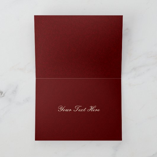 Red Silver Snowflakes Winter bruiloft Bedankt (Binnen)