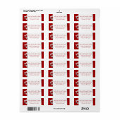 Red Silver Star of David Retouradres Etiket (Full Sheet)