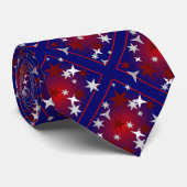 Red Silver Stars Stropdas (Opgerold)