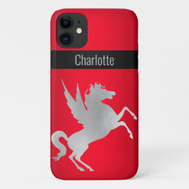 RED SILVER UNICORN IPHONE-HOESJE aanpasbaar Case-Mate iPhone Case
