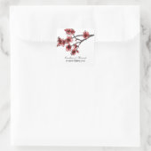 Red Simple Cherry Blossom Wedding Stickers (Tas)