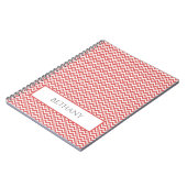 Red Simple Chevron - persoonlijk Notitieboek (Linkerzijde)