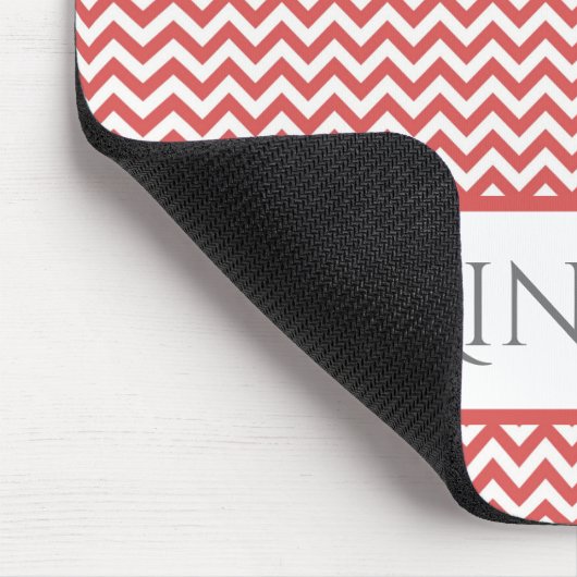 Red Simple Chevron persoonlijke Muismat (Hoek)