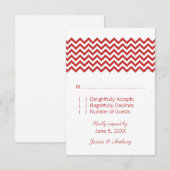 Red Simple Chevron Response Kaart (Voorkant / Achterkant)