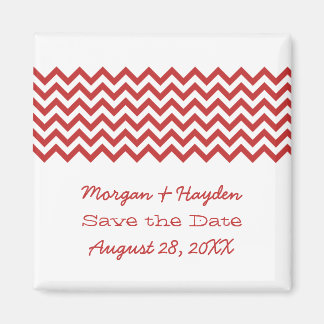 Red Simple Chevron slaat de datum magneet op