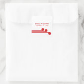 Red Simple Deco Chic Wedding Stickers (Tas)