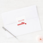 Red Simple Deco Chic Wedding Stickers (Envelop)
