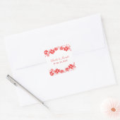 Red Simple Floral Wedding Stickers (Envelop)
