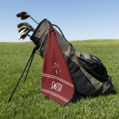 Red Simple Golfer Golfhanddoek (Groen)