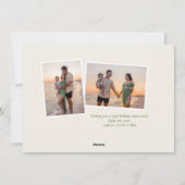 Red Simple Serif Happy Holiday Feestdagenkaart (Achterkant)