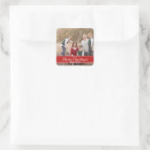 Red Simply Chic Holiday Foto Stickers (Tas)