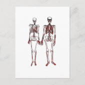 Red Skeleton Couple Briefkaart (Voorkant)