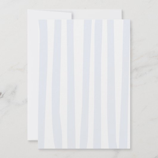 Red Sketch Bachelorette Weekend Blue Stripes Kaart (Achterkant)