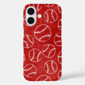 Red Sketched Baseball Case-Mate iPhone Case (Achterkant)