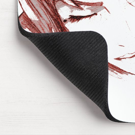 Red Sketchwork Mousepad Muismat (Hoek)