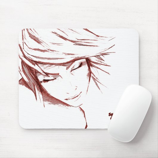 Red Sketchwork Mousepad Muismat (Met muis)