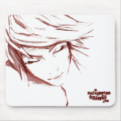 Red Sketchwork Mousepad Muismat (Voorkant)