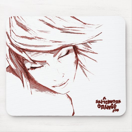 Red Sketchwork Mousepad Muismat (Voorkant)