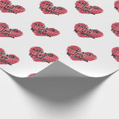 Red Sketchy Heart Made With Love Cadeaupapier (Hoek)