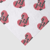 Red Sketchy Heart Made With Love Tissuepapier (Detail)