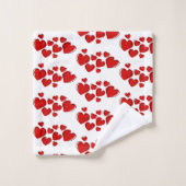 Red Sketchy Hearts Design Bath-handdoekset Bad Handdoek (Wasdoekje)