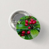 Red Skimmia Berries Badge Ronde Button 3,2 Cm (Voorkant /achterkant)