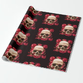 Red Skull en Gothic Black Cadeaupapier (Uitgerold)