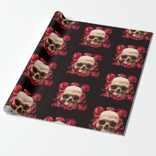 Red Skull en Gothic Black Cadeaupapier