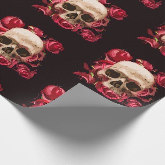 Red Skull en Gothic Black Cadeaupapier (Hoek)