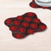Red Skull en Gothic Black Kartonnen Onderzetters (Gekanteld)