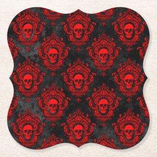Red Skull en Gothic Black Kartonnen Onderzetters