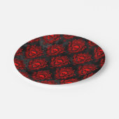 Red Skull en Gothic Black Papieren Bordje (Gekanteld)
