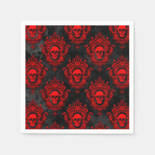 Red Skull en Gothic Black Servet