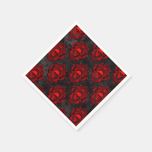 Red Skull en Gothic Black Servet (Hoek)