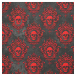 Red Skull en Gothic Black Stof