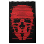 Red Skull Glitch Art Kalender (Hoes)
