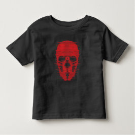 Red Skull Glitch Art Kinder Shirts