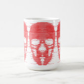 Red Skull Glitch Art Koffiemok (Center)