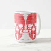 Red Skull Glitch Art Koffiemok (Voorkant rechts)