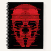 Red Skull Glitch Art Notitieboek (Voorkant)