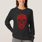 Red Skull Glitch Art T-shirt (Voorkant)