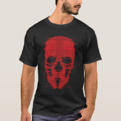 Red Skull Glitch Art T-shirt (Voorkant)